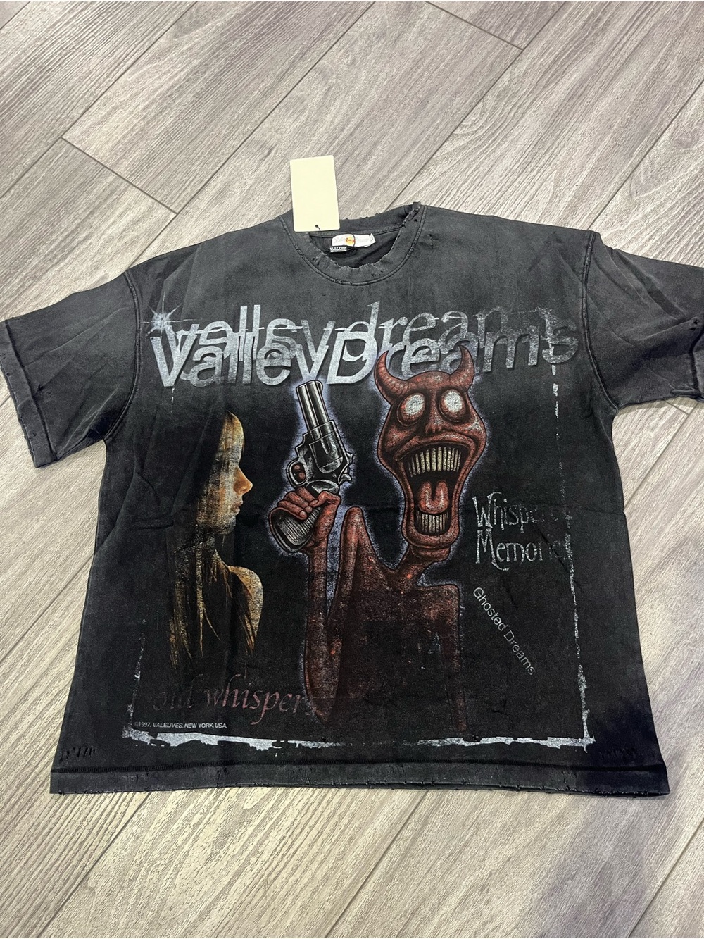 Valleydreams Black Graphic Pycho Tee Large